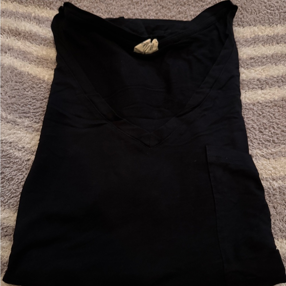 Black V-Neck Top